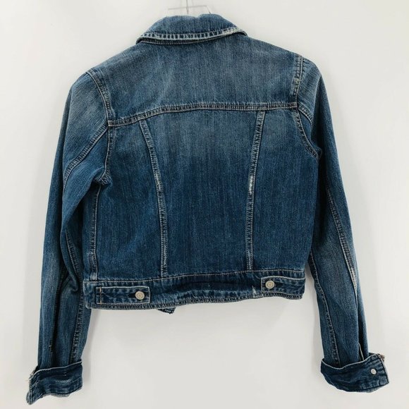 American Eagle Denim Jeans Jacket Flap Pockets - Picture 2 of 11